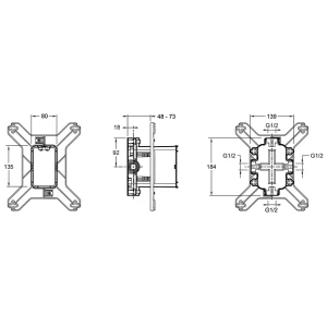 Внутренняя часть смесителя Jacob Delafon Modulo 98699D-NF
